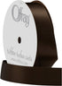 Berwick Offray 7/8" Wide Double Face Satin Ribbon, Brown, 20 Yards...