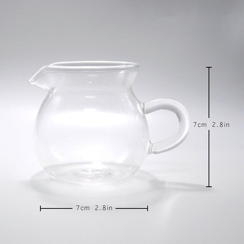 ELITEA Clear Glass Milk Tea Serving Pitcher Cream Pitcher Creamer Mug 200ml / 7 fl.oz for Tea Coffee...