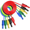 Goupchn 5PCS Banana Plug Silicone Test Leads 4mm Fully Insulated Safety Shrouded Stackable Banana Plug Soft Wire Extension Cable for Multimeter...