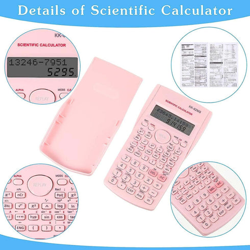 Scientific Calculators Desktop, Scientific Calculators for Students, Scientific Calculator 240 Functions 2 Line 10+2 Digits, Desk Math Calculator ...