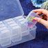 Blulu 24 Pcs Small Bead Organizer Plastic Storage Containers, Clear with 2 Hinged Lid Cases (6.69 x 4.06 x 2.76 Inch, 2.56 x 1.77 x 0.79 Inch)...