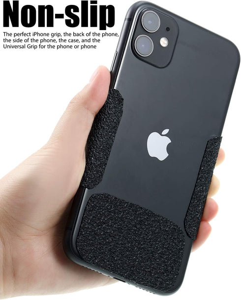 4 Pieces 5 by 7.8 Inch Cell Phone Grip Tape Rubberized Anti-Slip Safety Tape Adhesive Non-Slip Pads for Phones Gaming Cases Anti-Slip Stickers (Bl...