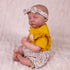 Aori Reborn Baby Dolls Clothes 20 inch Outfit 3 pcs Yellow Flower Set for 17-20 Inch Reborn Doll Newborn Girl...