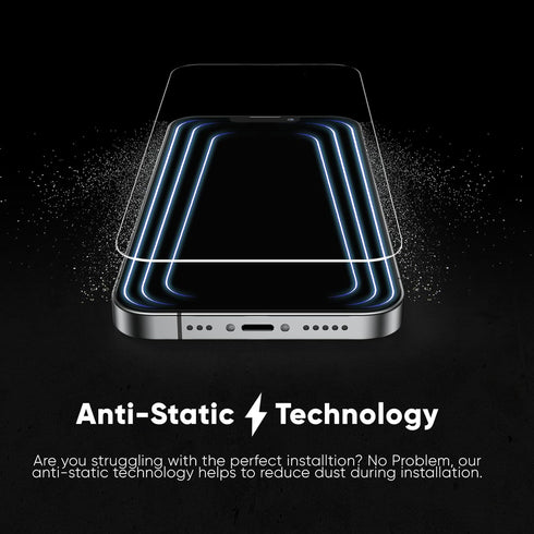 FLOLAB NanoArmour ONETIME Case Friendly for iPhone 15 Plus / 14 Pro Max Screen Protector Ultra Clear Military-Grade Tempered Glass - Reinforced Ed...