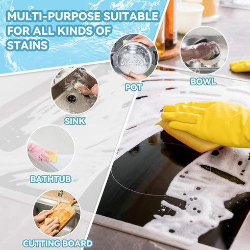 Scrubbing Pad - 12PCS Scrubbing Sponges for Home and Kitchen Scouring Pads Multiple Purpose for Washing Kitchen Stove,Dish,Bowl,Pot,Sink,Bathtub,C...