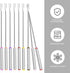 15pcs 9.6 Inch Fondue Sticks Stainless Steel Forks with Heat Resistant Handle for Roast Meat Chocolate Dessert Cheese Marshmallows...