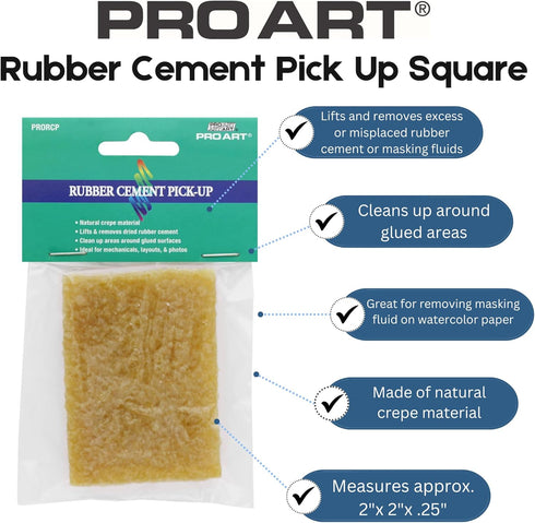 Pro Art Rubber Cement Pick Up Square, Natural...
