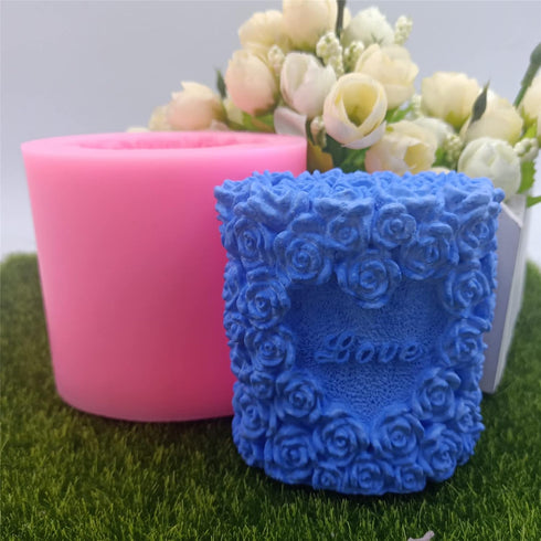Great Lovely Wedding Art 3D Rose Soap Candle Molds Decorating Silicone Mold for Candle Making...