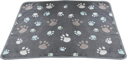 Pet Blanket Soft Fluffy Fleece Pet Mat Doggy Flannel Blanket Dog Cat Cute Paw Print Pet Blankets Grey Paw Medium(30''*20'')...