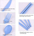 Camping Utensil Set, Reusable Utensils Set with Case, Plastic Cutlery Set Forks Spoon Tableware Chopsticks, Portable Cutlery Set for Travel Picnic...