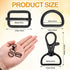 Hotop 56 Pieces D rings for purse bag hardware purse hardware for bag making buckles craft (Black,25 mm)...
