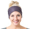 RiptGear Stretch Sport Headband for Women (Solid Gray) — Made of Non-Slip Sweat Wicking Fabric — Great for Yoga, Running or The Gym — Soft Headban...