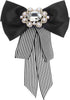 ABOOFAN Big Bow Tie Ribbon Brooch Rhinestone Crystal Ladies Girl Bowknot Bow Tie Suit Shirt Tie Pins Necktie Jabot Collar for Women Uniform (Black...