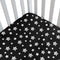 Black Star Baby Crib Sheet - Silky Soft Microfiber, 52'' x 28'' Fitted Sheet for Standard Size Crib Mattress, Snug Fit for Boys & Girls...