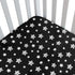 Black Star Baby Crib Sheet - Silky Soft Microfiber, 52'' x 28'' Fitted Sheet for Standard Size Crib Mattress, Snug Fit for Boys & Girls...