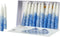 Rite Lite Blue & White Shabbat Candles Premium 12 Pack Traditional Dinner Table Jewish Household Shabbos Candles Religious Home Decor with Beautif...