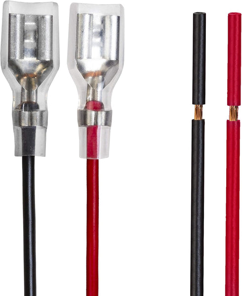 12V Lead Acid Battery Connector Cable, 5 Feet, with 0.250" Quick Connect/Disconnect F2 Type Terminals & Clear Inserts, Sealed Lead Acid Battery Co...
