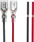 12V Lead Acid Battery Connector Cable, 5 Feet, with 0.250" Quick Connect/Disconnect F2 Type Terminals & Clear Inserts, Sealed Lead Acid Battery Co...