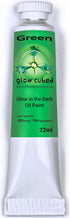 Glow Cubed Glow in The Dark Artist Professional Oil Paint Luminescent Phosphorescent Self-Luminous Paint (Green, 22 ml)...