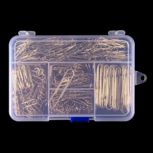 600 Paper Clips,Office Gold Paper Clips Assorted Sizes(Small,Medium and Jumbo) 28 mm,33mm,50 mm...