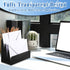Black Desktop Mail Organizer Acrylic File Holder Acrylic File Organizer Multifunction Office File Sorter for Easy Access Office Home Letter Docume...