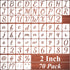 2 Inch Alphabet Letter Stencils for Painting - 70 Pack Letters and Numbers Stencil Templates with Signs for Painting on Wood, Reusable Number and ...