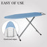 Ironing Board Cover and Pad | 100% Cotton Cover with Padding Standard Size with Aluminum Coating | Heat-Reflective Ironing Board with Elastic Edge...