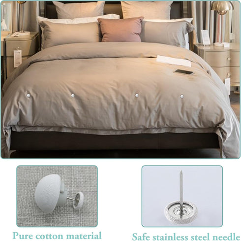20pcs White Duvet Clips for Comforter Inside, Duvet Pins Set Keeps Comforter from Shifting, Duvet Cover Clips for Quilt, Decoration (White)...