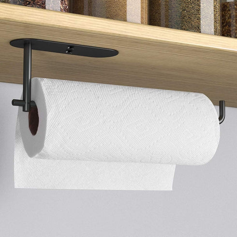 VAEHOLD Self Adhesive Paper Towel Holder Under Cabinet Mount, Wall Mounted Paper Towel Roll Holder for Kitchen, Bathroom, Wall - SUS304 Stainless ...