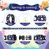 Athbavid Floral Dog Collar, Flower Print Dog Collars with Cute Charm, Adjustable Dog Collars for Small Medium Large Dogs,Pet Girl Boy,Running Walk...