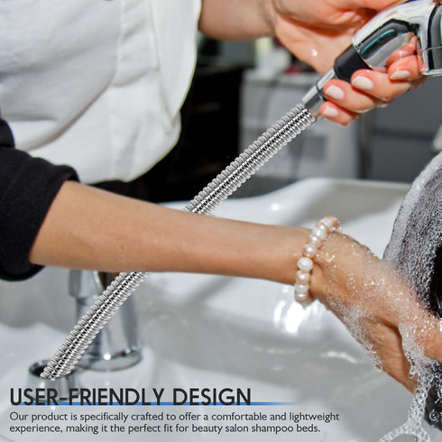 LukLoy ??/??" to ??/??" Nut Stainless Steel Shampoo Bowl Hose for Professional Salon Shampoo Bowl Faucet and Sprayer Head, Sprayer Head Not Includ...