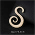 Gold Simulated Pearl Initial Letter Alphabet Brooches Pin Women Gifts Jewelry...