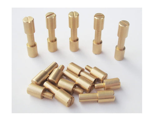 NC HAISDA Brass Corby Bolts Rivets EDC Knives Maker Pivot Pin Fasteners DIY Knife Handle Studs Screws Pack of 10 6mm...