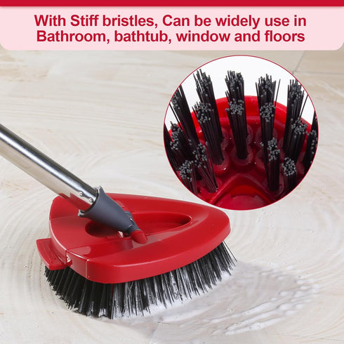 Scrub Brush Head Replacement Compatible with O Cedar EasyWring Spin Mop 1-Tank System, Floor Scrubber Head, Shower Scrub Brush with Hard Bristles ...