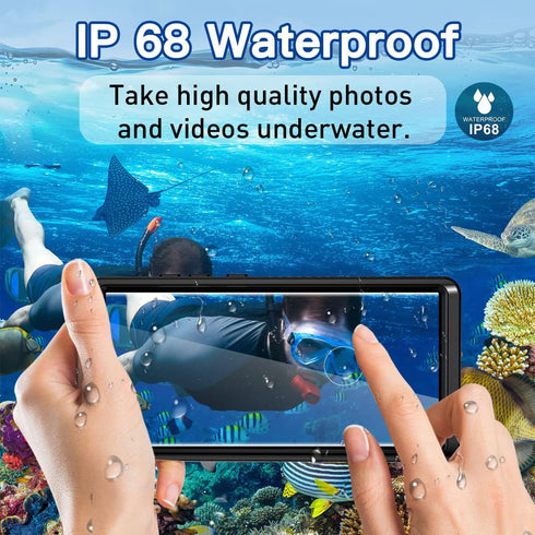 AICase for Samsung Galaxy S23 Ultra Case Waterproof, Clear Water Proof Shockproof Dustproof Snowproof Full Body Rugged Transparent Underwater Phon...