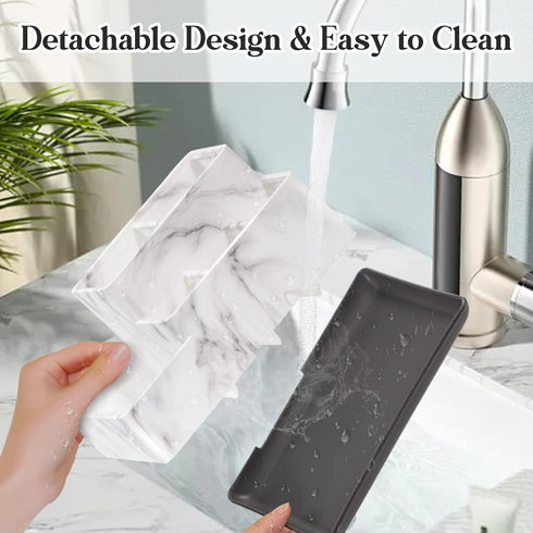 Toothbrush Holder,Bathroom Organizer Countertop, 5 Compartments Multifunctional Storage for Cosmetic, Makeup, Office Stationery Pencil,Toothpaste,...