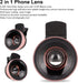 2 in 1 Cell Phone Lens Kit, 0.45X Wide Angle 12.5X Macro Phone Camera Lens, Professional Cell Phone Lens with Clip, Detachable HD Lens with Storag...