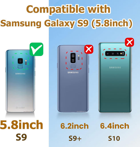 Loheckle for Samsung Galaxy S9 Case for Women, Designer Square Cases for Galaxy S9 Case with Ring Stand Holder and Lanyard, Stylish Bees Luxury Co...