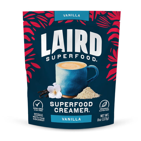 Laird Superfood Non-Dairy Original Superfood Vanilla Coconut Powder Coffee Creamer, Gluten Free, Non-GMO, Vegan, 8 oz. Bag, Pack of 1...