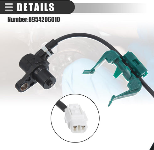 Motoforti Front Right Passenger Side ABS Sensor, Wheel Speed Sensor, for Toyota Avalon 2005-2012, Metal, NO.8954206010/8954233090, Black...