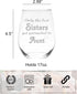 Only the Best Sisters Get Promoted to Aunt Stemless Wine Glass - Sister, Aunt Themed Gift for Women - 17 oz....
