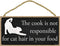 Popfizzy Cook Sign, Cat Decor, Funny Cooking Sign, Wood Cook Signs with Funny Sayings, Gift for Cooks, 5X10”...
