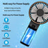 Handheld Fan, Portable Fan, 4000mAh Rechargeable Personal Fan, 180° Foldable Mini Desk Fan with 6 Wind Speed, LCD Digital Display, Lanyard as Neck...