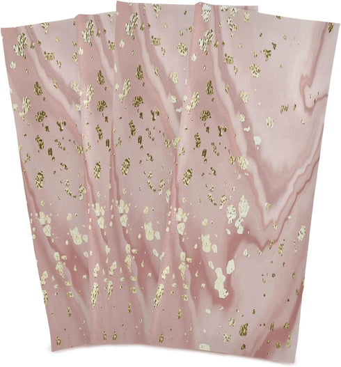 ALAZA Pink Marble and Golden Splatter Paint Kitchen Towels Absorbent Dish Towels Soft Wash Clothes for Drying Dishes Cleaning Towels for Home Deco...