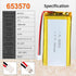 3.7V 1800mAh 653570 Lipo Battery Rechargeable Lithium Polymer ion Battery Pack with JST Connector...