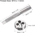 uxcell M10 x 1.5mm Metric Left Hand Tap and Die Set, Machine Thread Screw Tap with Round Threading Die, Tap & Die Kit for Nut Screw Bolt Thread Re...