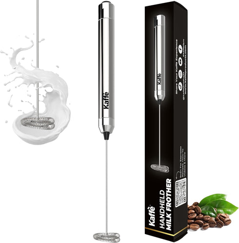 Kaffe Mini Milk Frother (10,500 RPM) - New Upgraded Motor - 2xAAA Batteries Required - Milk Frother Handheld for Coffee - Milk Frothing Wand for E...