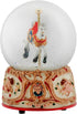 Gilded Gold Tone Cupid and Carousel Horse 100MM Musical Water Globe Plays Tune Unchained Melody...
