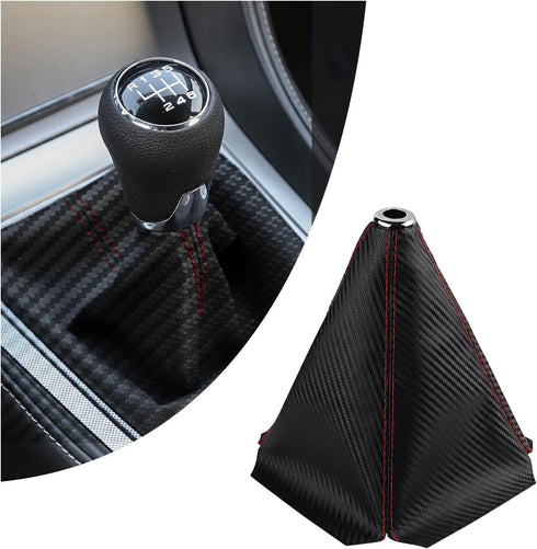 Leather Shifter Boot Cover for Car Gear Shift Anti-Dust,Fashion Car Shift Knob Cover Car Decorations,Universal Gear Shift Knob Cover Car Accessori...