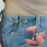 8 Pairs Cute Metal Bows Buttons, Pants Waist Tightener, Detachable Adjustable Bow Jean Buttons, Pant Waist Tightener Adjuster Waist Smaller for Me...